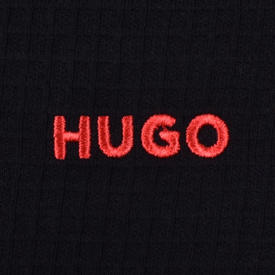 HUGO Austin Waffle T Shirt Black | Mainline Menswear us